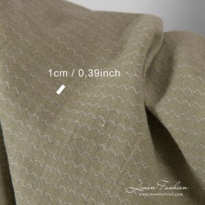 Greenish linen cotton fabric, perfect for home textile and clothes