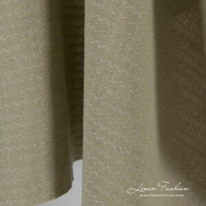 Linen cotton fabric in dobby pattern