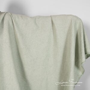 Linen green fabric