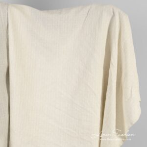Linen cotton fabric in cream color