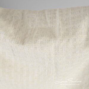 Linen cotton fabric in cream color, specially washed to increase softness