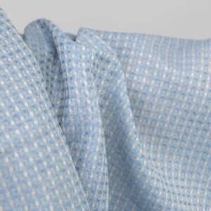 Light blue linen cotton fabric, unwashed