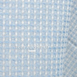 Light blue linen cotton fabric, with measurements