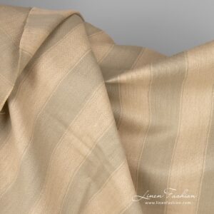 Ľanovo-bavlnená tkanina so vzorom rybej kosti