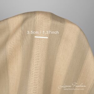 Ľanovo-bavlnená tkanina so vzorom rybej kosti