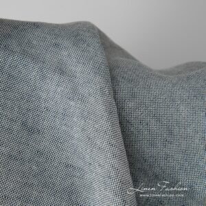 Linen cotton fabric | dark blue linen and white cotton yarns