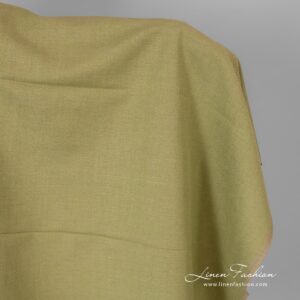 Green grey diamond pattern linen cotton fabric.