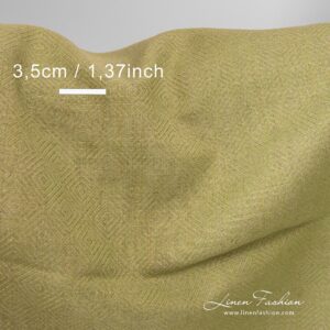 Linen cotton fabric in green grey.