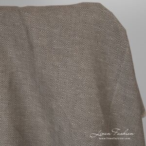 Linen cotton fabric in brown.
