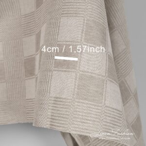 Linen cotton checked fabric size