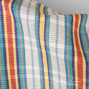 Linen cotton fabric in twill weave