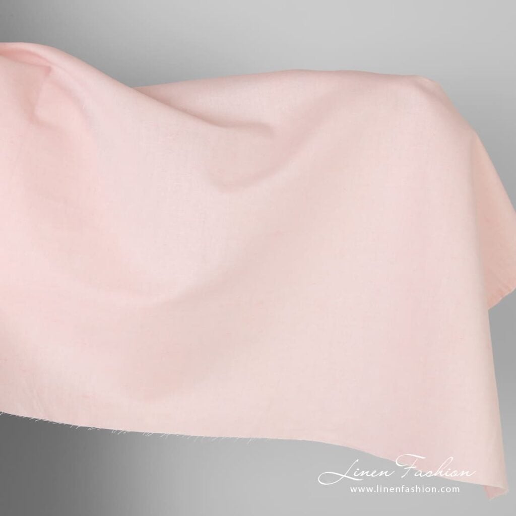 Rosy linen cotton fabric