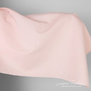 Rosy linen cotton fabric