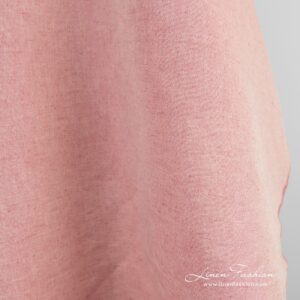 Rosy linen cotton fabric, made in Lithuania