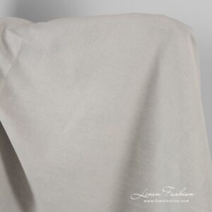 Linen cotton fabric in bluish grey color