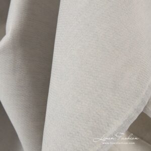 Bluish grey linen cotton fabric in zigzag pattern
