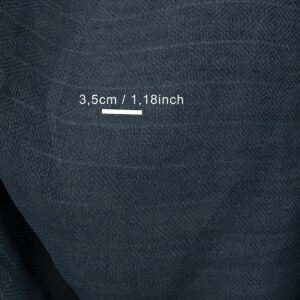 Ľanovo-bavlnená látka námornícka modrá v kosoštvorcovom dizajne