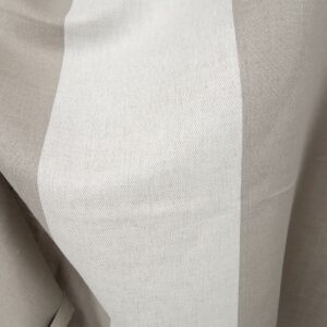 Ľanovo-bavlnená tkanina v širokých prírodne bielych pruhoch