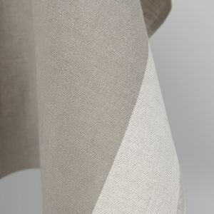 Ľanovo-bavlnená tkanina v širokých prírodne bielych pruhoch