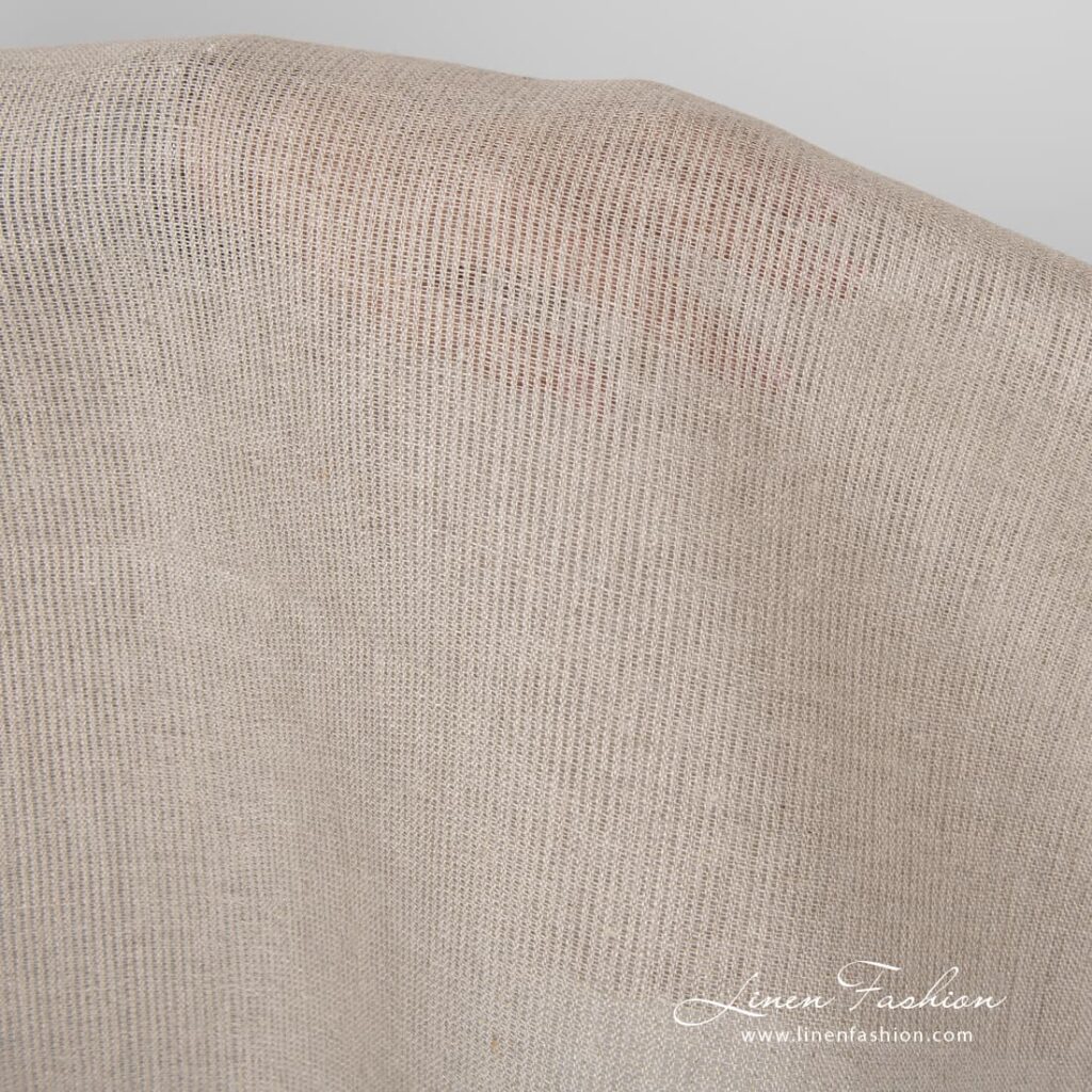 Natural flax colour 100% linen fabric.