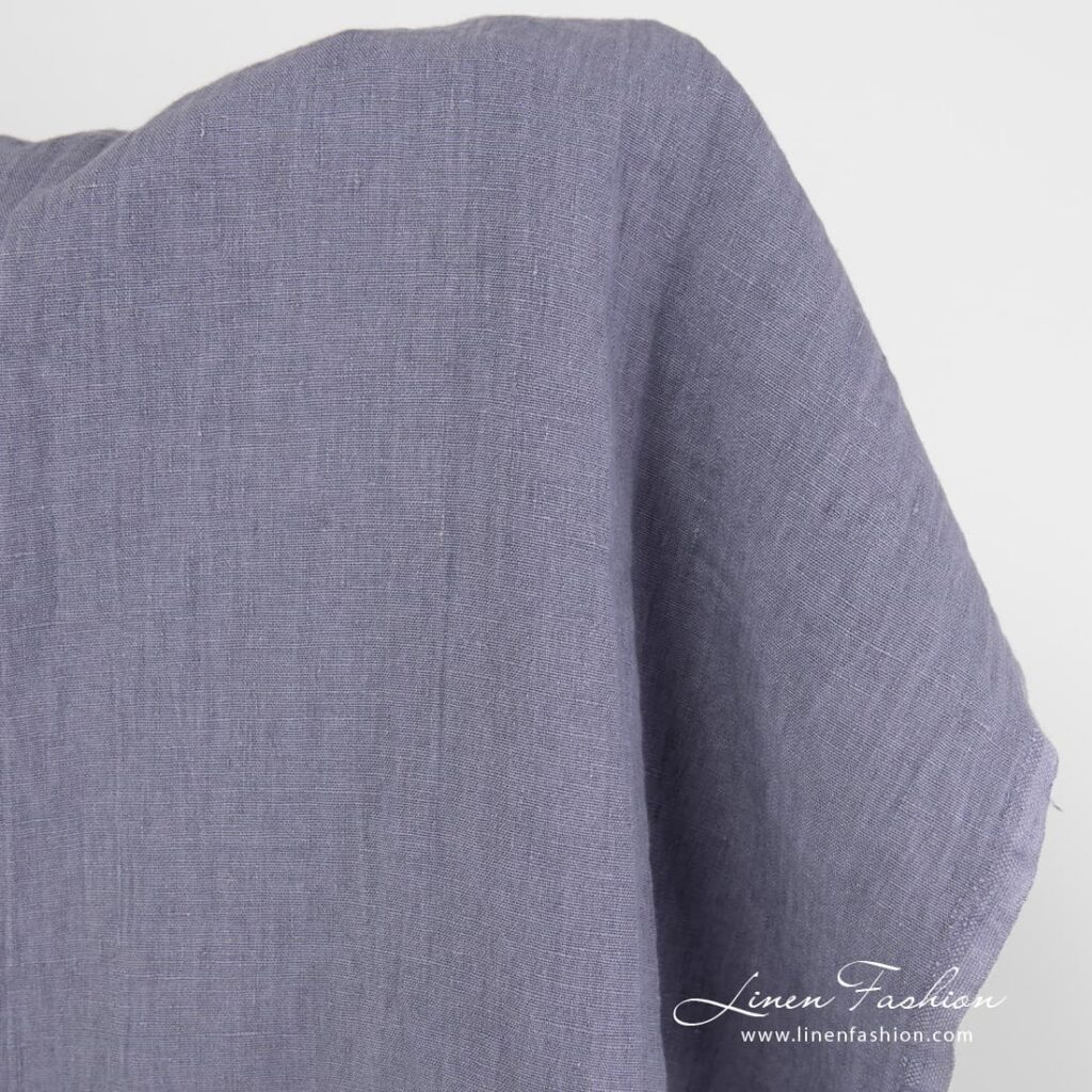 100% linen fabric washed, violet.