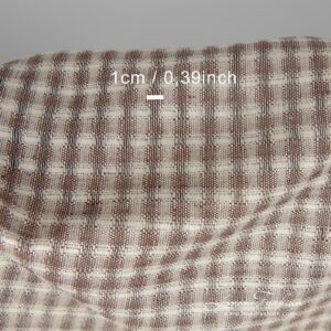 Yellowish brown linen cotton fabric