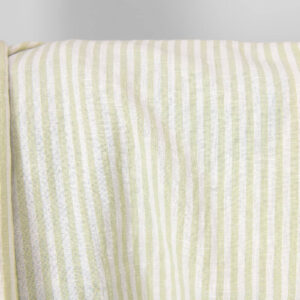 Ľanovo-bavlnená svetlozelené pásiky predpraná látka