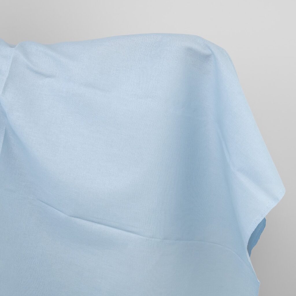 Light blue linen cotton fabric