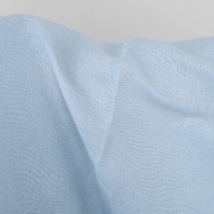 Light blue linen cotton fabric, plain weave