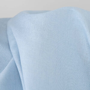 Light blue linen cotton fabric, baby blue