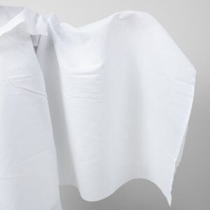 Optical white linen cotton fabric