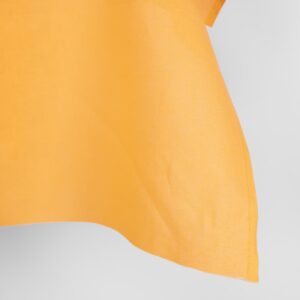 Bright yellow fabric edge