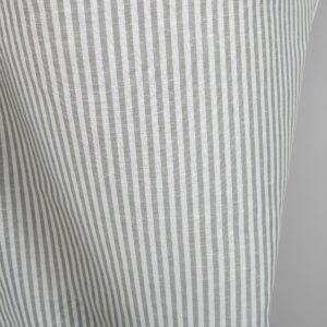 Linen blend grey striped fabric product photo