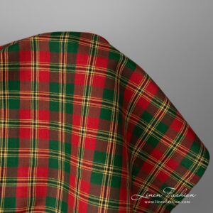 Strong, dense linen cotton fabric suitable for playful design items (clothing, bedding, curtains, tablecloths, etc.).