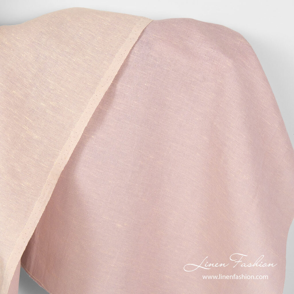 Reversible fabric in cream lilac color