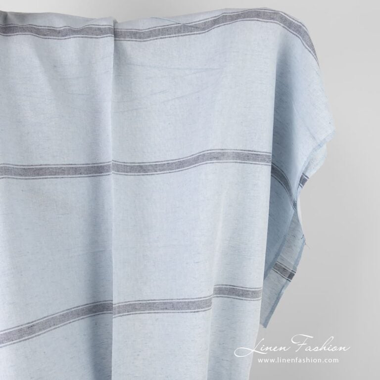 Linen cotton blueish fabric