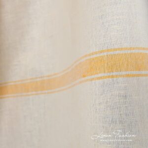 Striped cream colour fabric.
