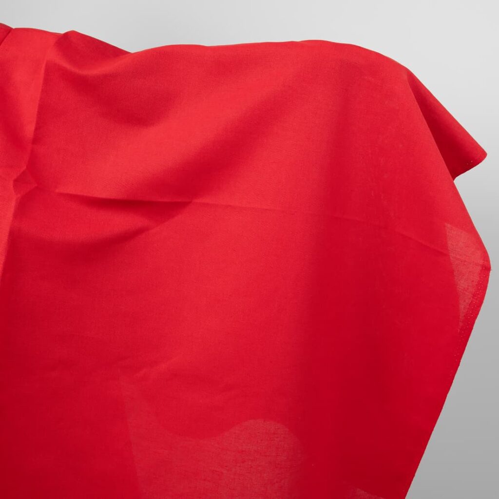 bright red linen cotton fabric