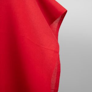 bright red linen cotton fabric not washed