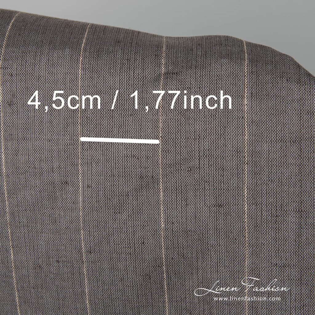 Linen-cotton fabric in brown grey colour.