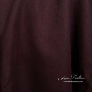 Vínovočervená ľanovo-bavlnená tkanina