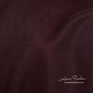Vínovočervená ľanovo-bavlnená tkanina
