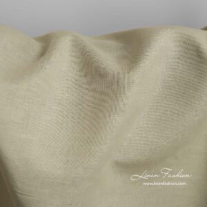 Svetlá sivozelená ľanovo-bavlnená tkanina