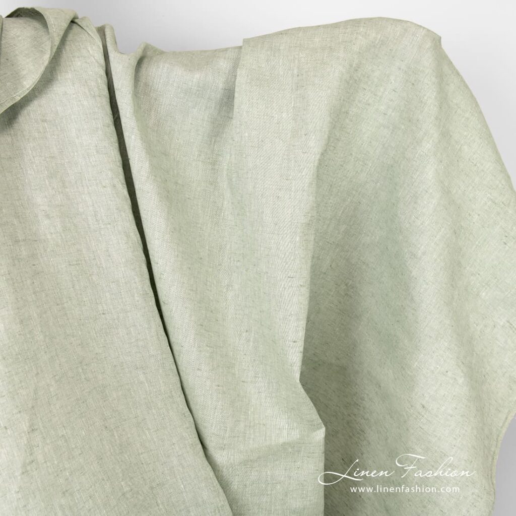 Greenish linen fabric