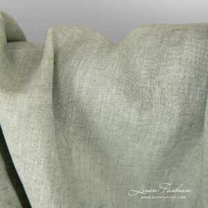 Greenish linen wide fabric