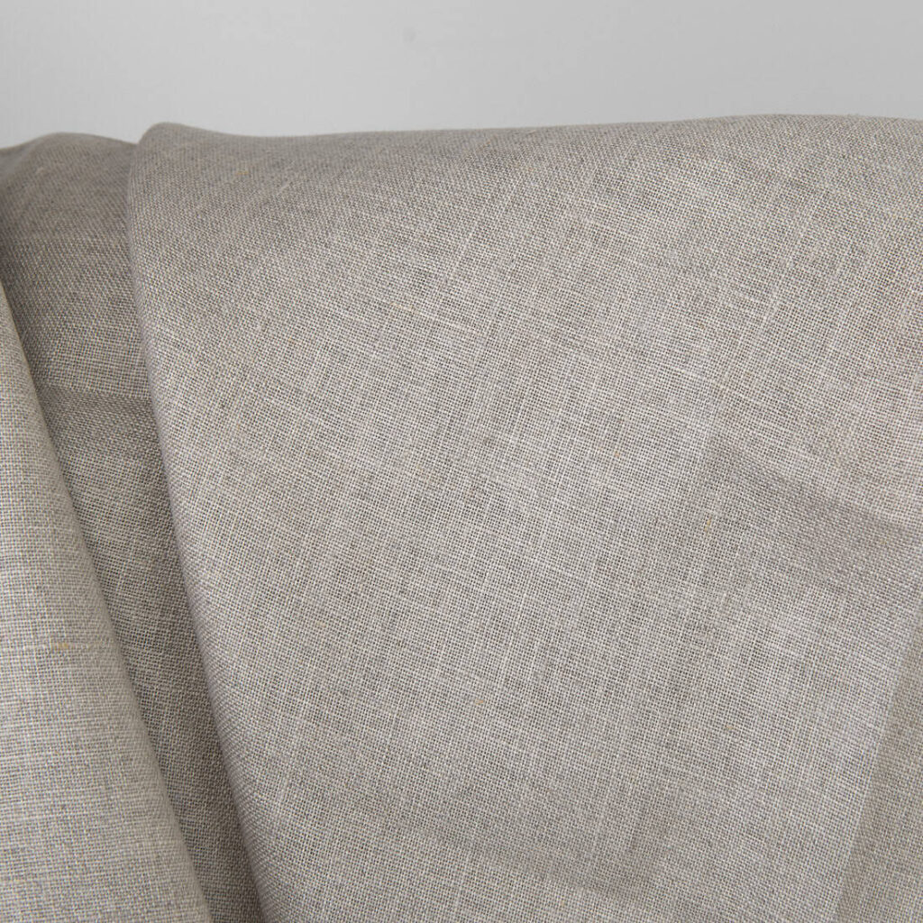 Natural linen fabric, plain weave