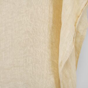 Ľanová látka priesvitná svetlokrémovo žltá, praná