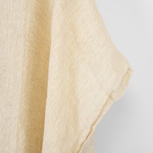 Ľanová látka priesvitná svetlokrémovo žltá, praná
