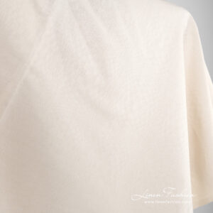 Yellowish linen cotton fabric (light cream)