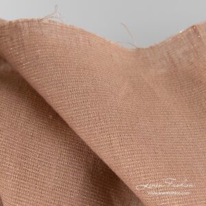 Hnedá lesklá ľanová tkanina